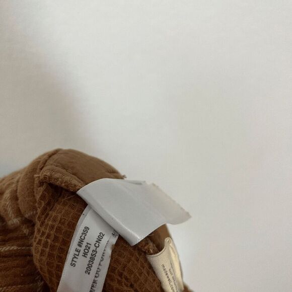 Madewell Warm Hickory Windowpane Plaid Waffleback Tapered Pants Women's Size XXS - Picture 6 of 6